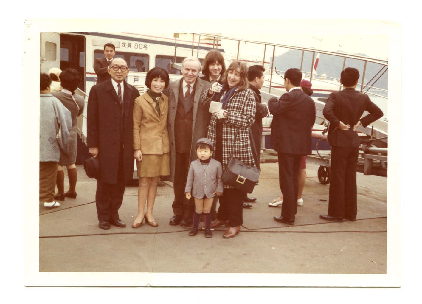 Kaoru and Keiko Ogura and their son pose for a picture with Robert Jungk and his family in 1970. | COURTESY OF KEIKO OGURA